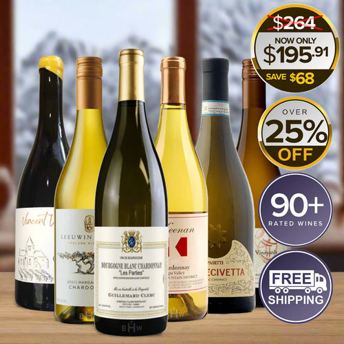 #1 Bestselling Chardonnay & White Wines Adventure 6pk Sampler 6 x 750ml