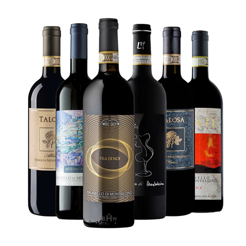 Brunello vs. Vino Nobile: Head-to-Head 6pk Sampler 6x750ml